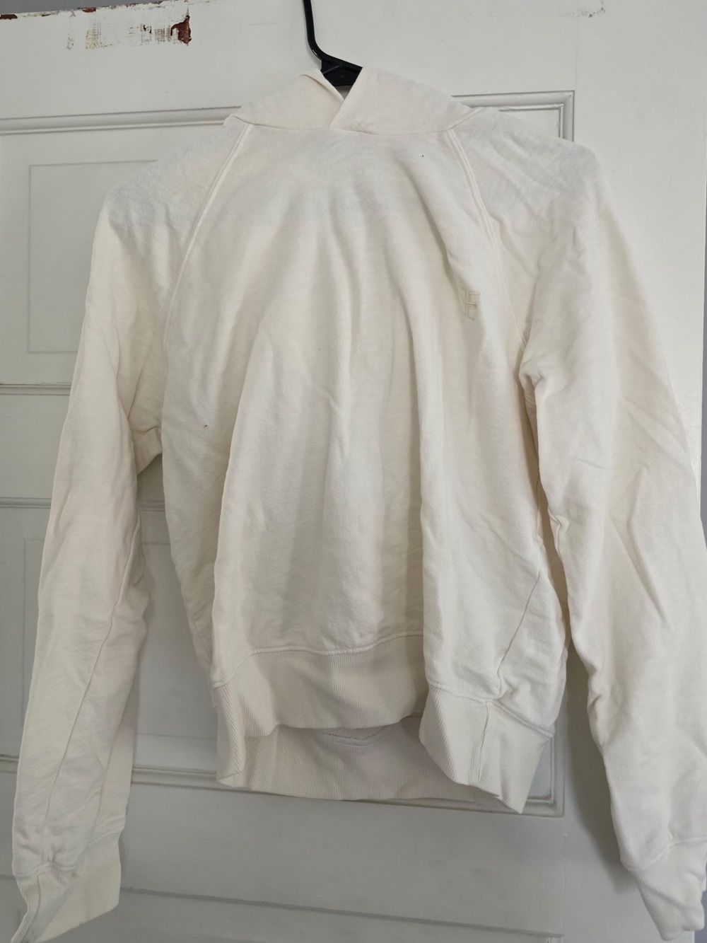 Eterne Cream shrunken hoodie Sweatshirt
